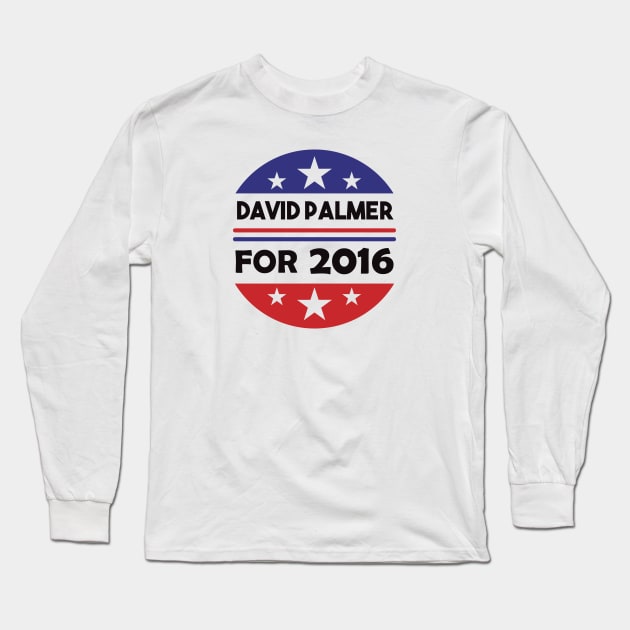 Re-Elect David Palmer 2016 (Blue & Red Circle) Long Sleeve T-Shirt by PsychicCat